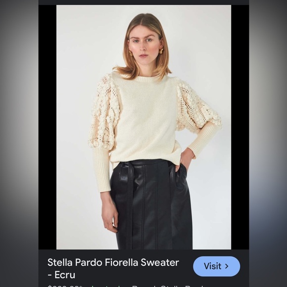 Stella Pardo Fiorella Sweater from
Anthropologie in color Ecru - Picture 1 of 15